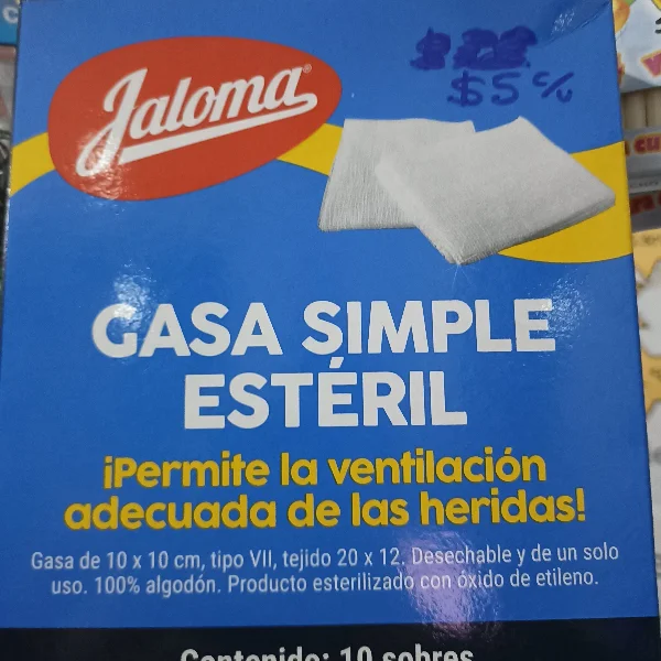 Gasa simple esteril