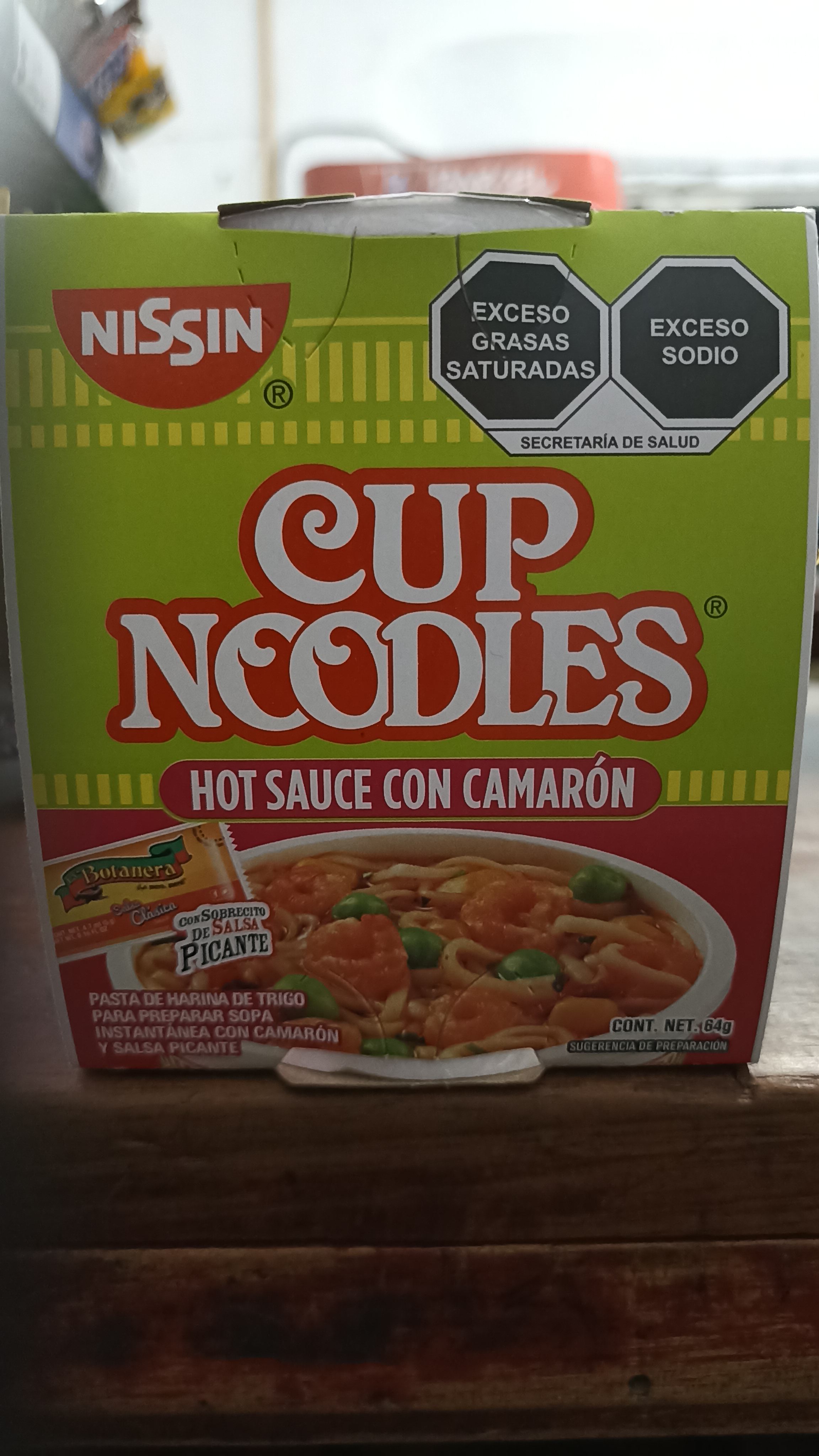 Sopa Nissin Hot Sauce Camarón 64g