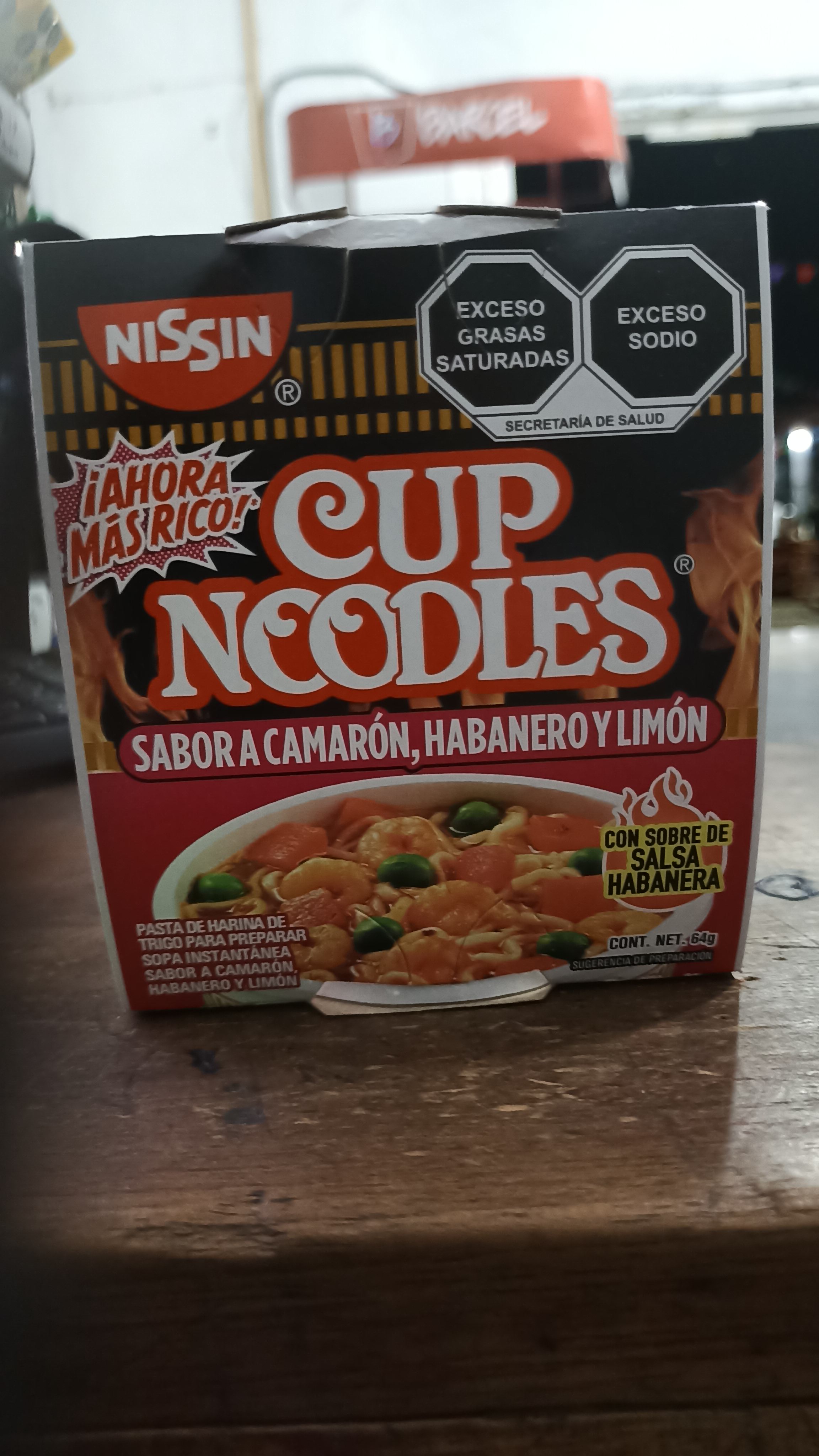 Sopa nissin camaron, habanero 64g