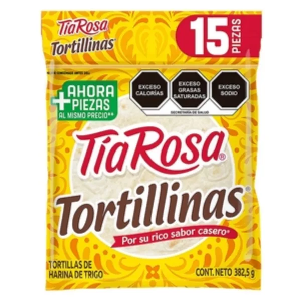 Tortillinas Tia Rosa 15pzas 382.5g