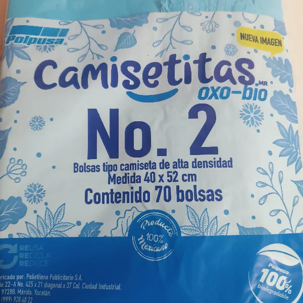 Bolsa Camiseta N2 40x54cm 70Pzs