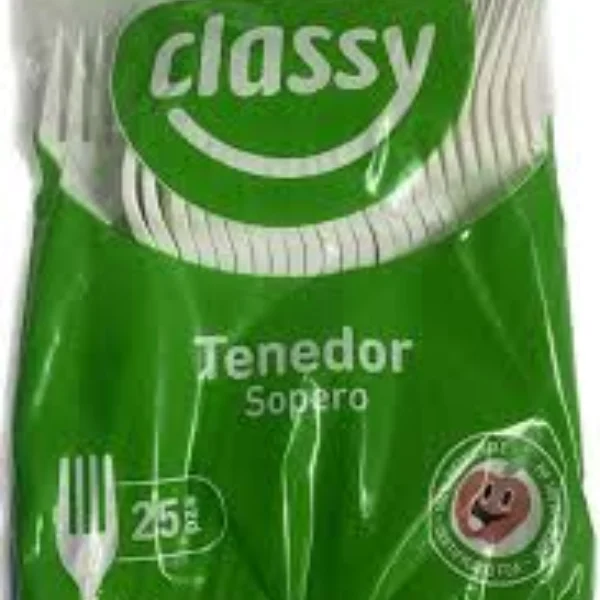 Tenedor Sopero Blanco Classy C.25pzas
