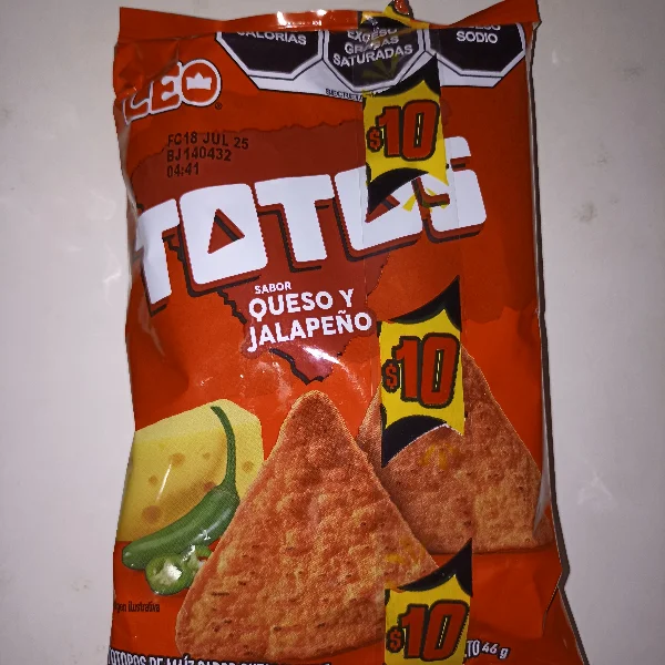Totos Queso Y Jalapeño 50g