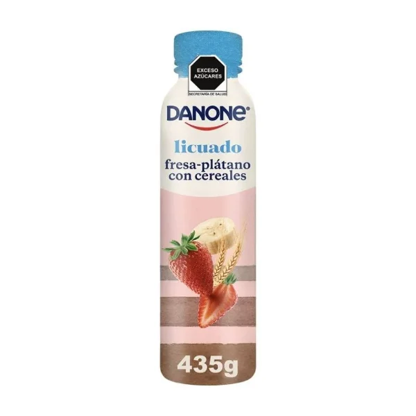 Danone Licuado Fresa Y Platano 435g