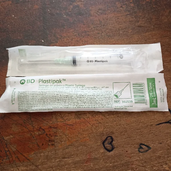 Jeringa Con Aguja 3ml Plastipak