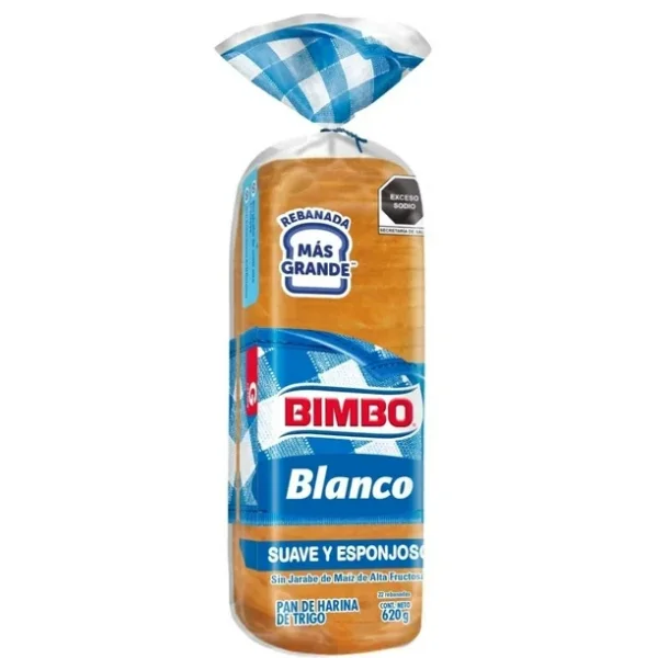 Pan Blanco Bimbo Grande 620g