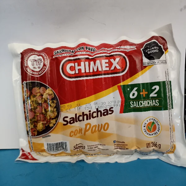 Salchicha Pavo Chimex 266g