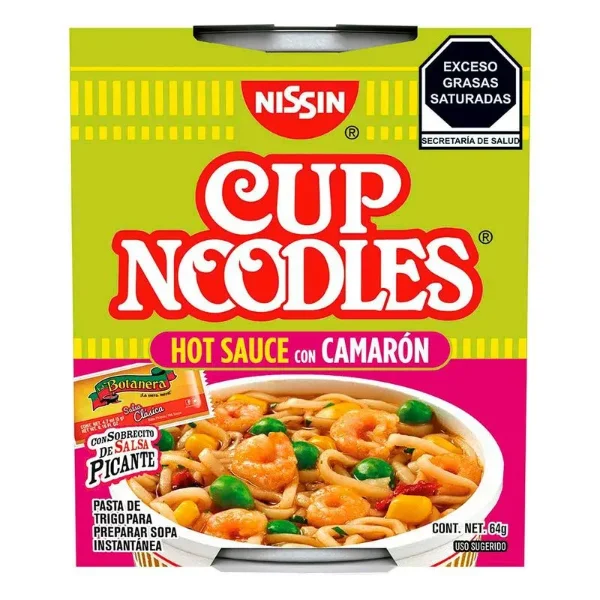 Sopa Nissin Hot Sauce Con Camaron 64g