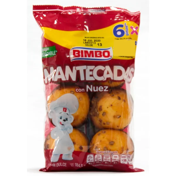 Mantecadas Con Nuez 6 Piezas