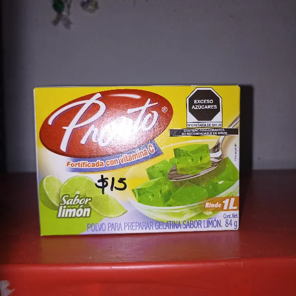 Gelatina Pronto Limon 84 G