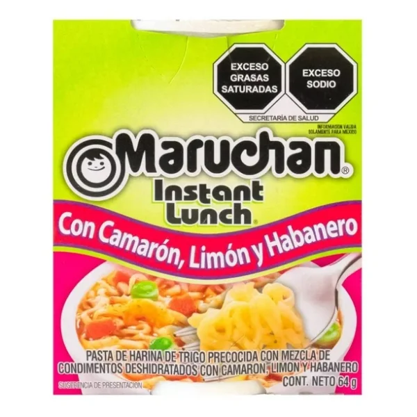 Maruchan Camaron, Limon y Habanero 64G